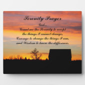 Serenity Prayer Sunset Silhouette Landschap Fotoplaat (Voorkant)