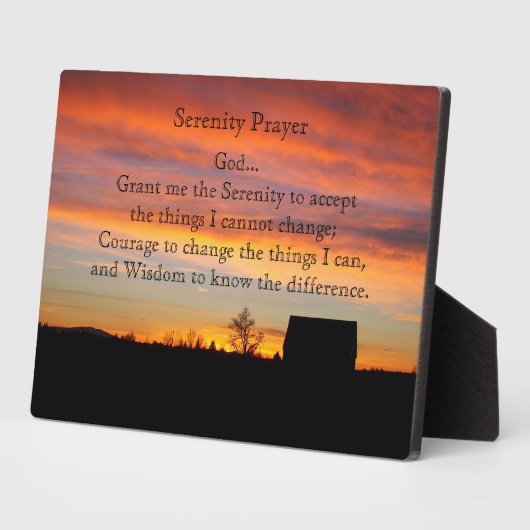 Serenity Prayer Sunset Silhouette Landschap Fotoplaat (Zijkant)