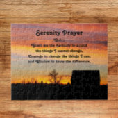 Serenity Prayer Sunset Silhouette Landschap Legpuzzel