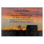 Serenity Prayer Sunset Silhouette Landschap Snijplank (Voorkant)