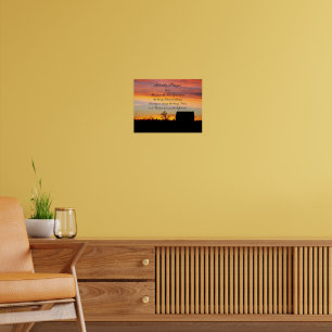 Serenity Prayer Sunset Silhouette Photographic Poster