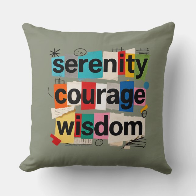 Serenity Prayer - Throw Pillow Kussen (Voorkant)