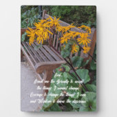 Serenity Prayer Tuin Bench Bloemen Fotoplaat (voorkant)