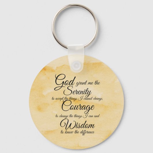 Serenity Prayer twee design Sleutelhanger (Voorkant)
