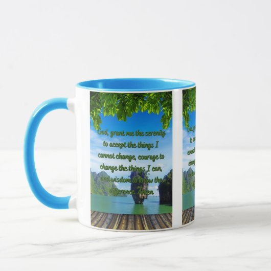 Serenity Prayer Two-Tone Mok (Links)