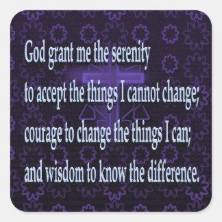 Serenity Prayer Vierkante Sticker