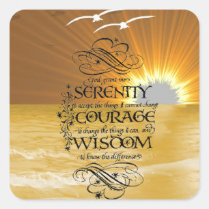 Serenity Prayer Vierkante Sticker
