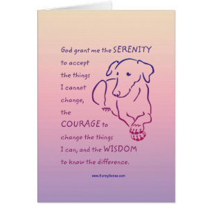 Serenity Prayer w/Dog