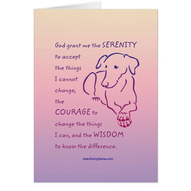 Serenity Prayer w/Dog (Devant)