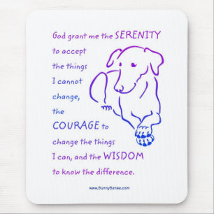 Serenity Prayer w/Dog Muismat
