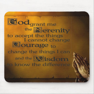 Serenity Prayer w/ Praying Hands Muismat
