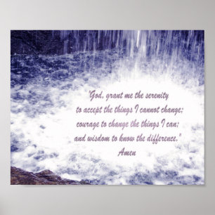 Serenity Prayer-watervaldruk Poster