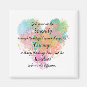 Serenity Prayer Waterverf Magnet Magneet (Voorkant)