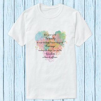 Serenity Prayer Waterverf T-Shirt