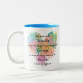 Serenity Prayer Waterverf Two-Tone Koffee Mok (Links)