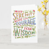 Serenity Prayer Wenskaart Kaart (Gele Bloem)