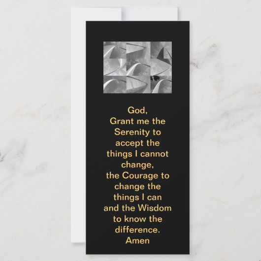 Serenity Prayer White en Black Geometric Design (Achterkant)