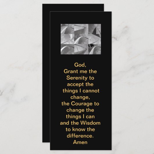 Serenity Prayer White en Black Geometric Design (Voorkant / Achterkant)