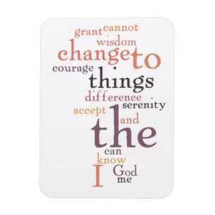 Serenity Prayer Word Art Magneet