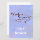 Serenity Prayer Wordle on abstract Kaart (Voorkant / Achterkant)