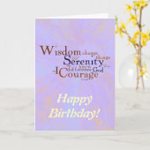 Serenity Prayer Wordle on abstract Kaart (Gele Bloem)