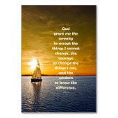 Serenity Prayer: Zeilboot in oceaan, Sterkte/Recov Kaart (Voorkant)