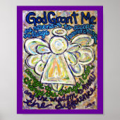 Serenity Prière Ange Peinture Art Poster (Petit) (Devant)