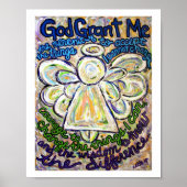 Serenity Prière Ange Peinture Art Poster (Petit) (Devant)