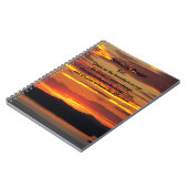 Serenity Prière Orange Sunset Photo Carnet (Côté gauche)