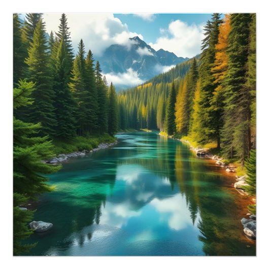 Serenity River Foto Afdruk (Voorkant)