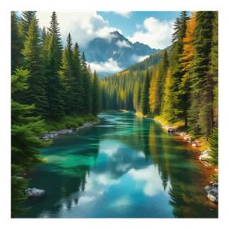 Serenity Rivier Foto Afdruk