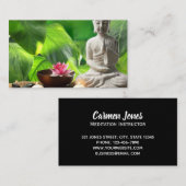 Serenity Scene & Buddha Meditation Instructor Visitekaartje (Voorkant / Achterkant)