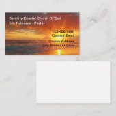 Serenity Spirituelle Eglise Sunset Cartes de visit (Devant / Derrière)