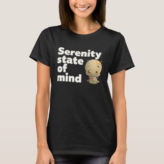 Serenity State Of Mind Meditating Voodoo Doll  Rec T-shirt (Voorkant)