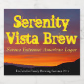 Serenity Vista Brew Étiquette (Étiquettes simples)