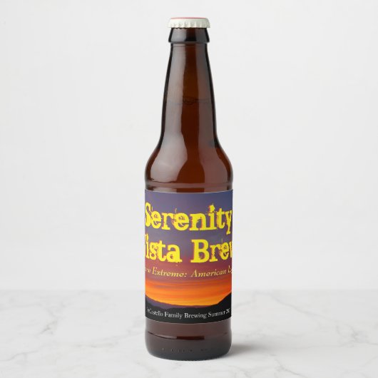 Serenity Vista Brew-label Bier Etiket (Voorkant)