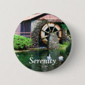 Serenity Water Wheel Inspirerend Button (Voorkant)