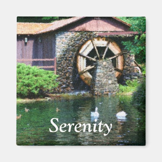 Serenity Water Wheel Inspirerend Magnet Magneet (Voorkant)