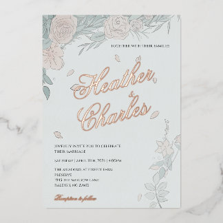 Serenity Wedding Invitation Folie Uitnodiging