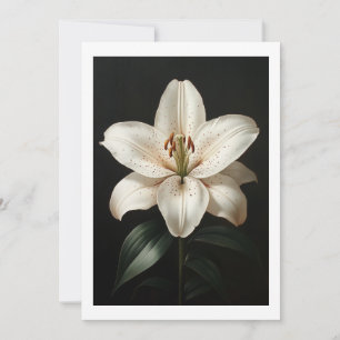 Serenity White Lily - Elegant bloemen eerbetoon Kaart