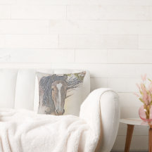 Serenity Wilde Paarden Worpkussen
