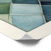 Serenity's Flight: Geometrische elegantie libel Poster (Hoek)