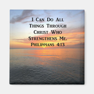 SERENSUNRISE PHILIPPIANS 4:13 FOTO SCRIPTURE MAGNEET