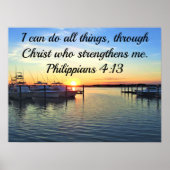 SERENSUNSET PHILIPPIANS 4:13 SCRIPTURE POSTER (Voorkant)
