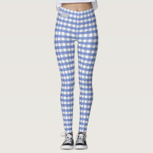 SERESHKI COLLECTIE Blue Gingham Leggings