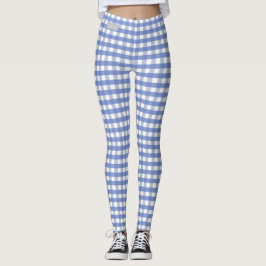 SERESHKI COLLECTIE Blue Gingham Leggings