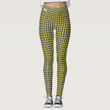 SERESHKI COLLECTIE Yellow Black Gingham Leggings