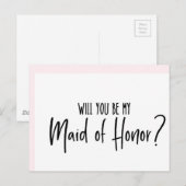 Serez-vous ma bonne carte de mariage d'honneur ? (Devant / Derrière)