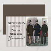 Serez-Vous Ma Carte De Demande De Groomsman ? (Devant / Derrière)