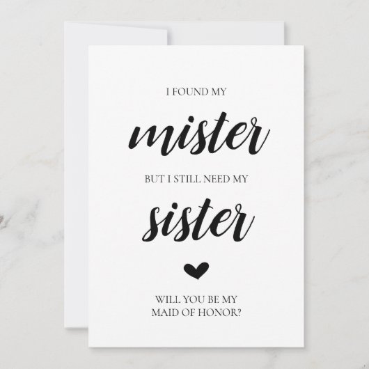 Serez-vous ma carte de demoiselle d'honneur ? (Devant)